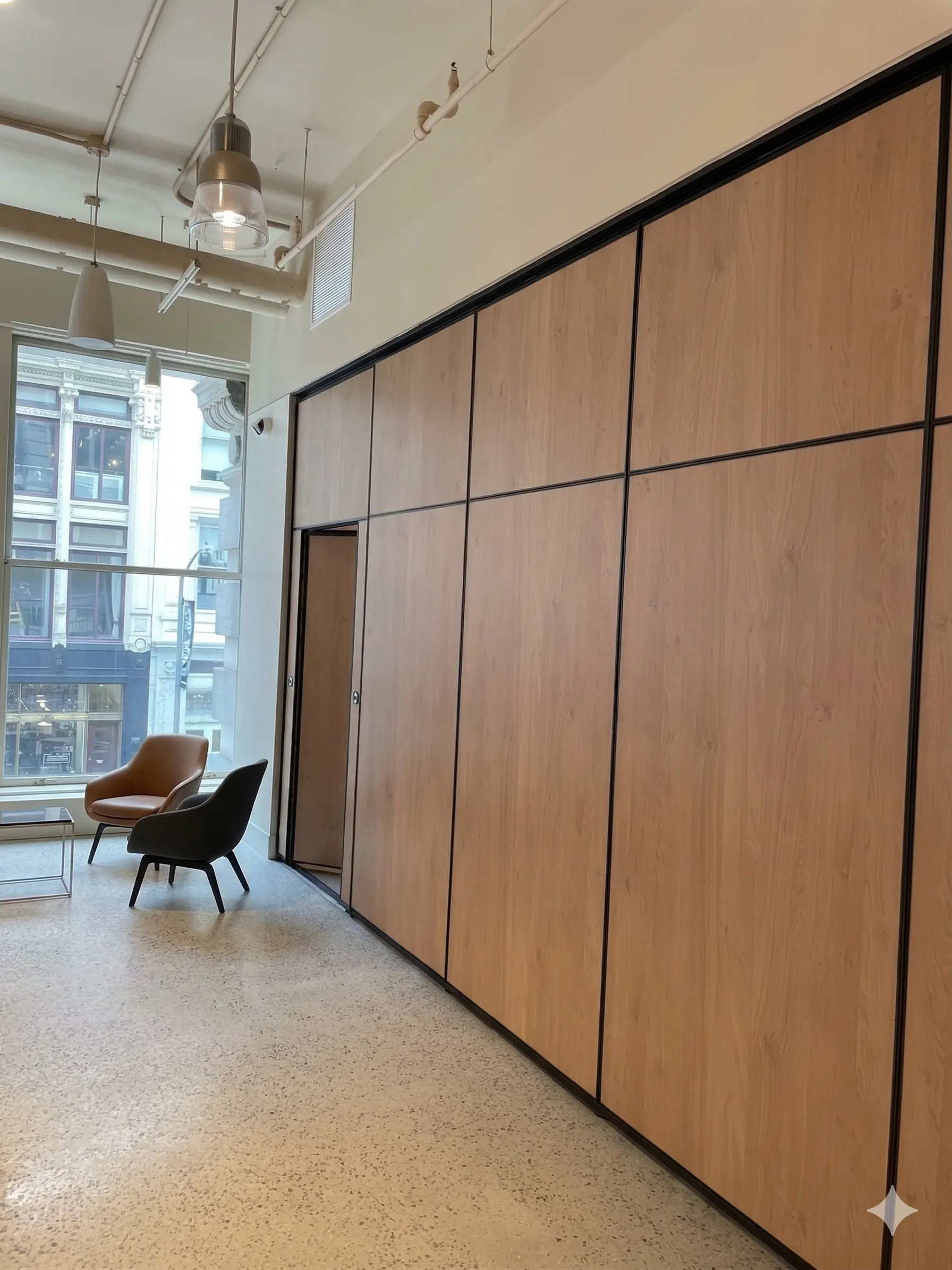 Operable and demountable partition wall installation in New York City