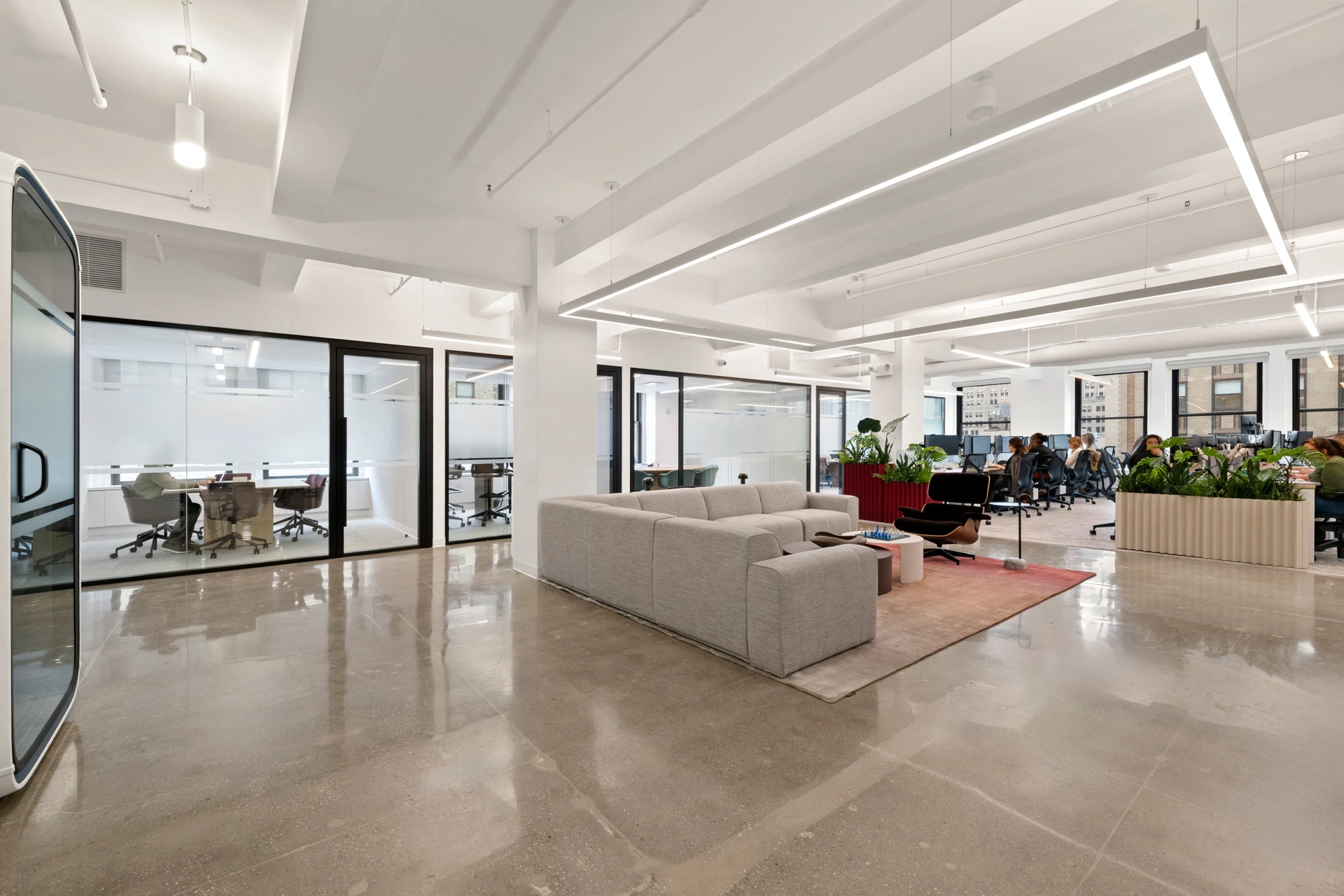 Benhar Office Interiors Walls Division partition wall showroom in New York City
